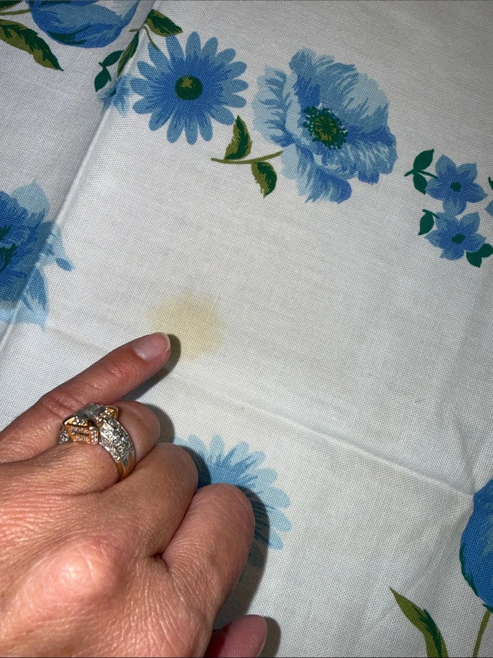 Vintage blue floral